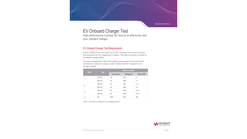 EV Onboard Charger Test